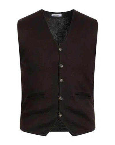 Gioferrari Man Cardigan Chocolate Brown Size 36 Merino Wool, Acrylic