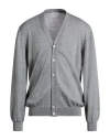 Gioferrari Man Cardigan Light Grey Size 46 Merino Wool In Gray