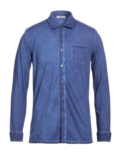 Gioferrari Man Shirt Blue Size 40 Cotton