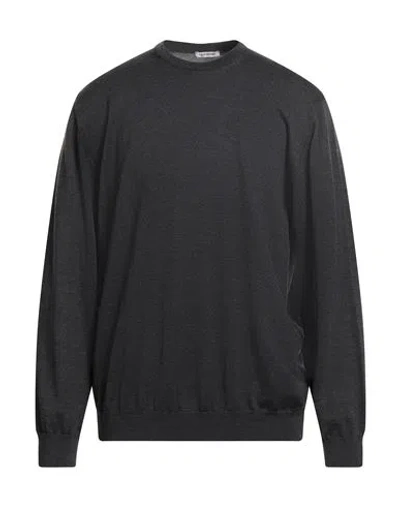 Gioferrari Man Sweater Charcoal Size 48 Merino Wool In Gray
