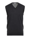 Gioferrari Man Sweater Charcoal Size 48 Merino Wool In Gray