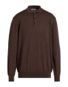 Gioferrari Man Sweater Dark Brown Size 50 Merino Wool In Brown