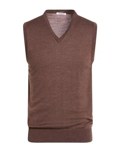 Gioferrari Man Sweater Dark Brown Size 50 Merino Wool