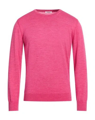 Gioferrari Man Sweater Magenta Size 40 Merino Wool In Purple