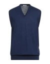 Gioferrari Man Sweater Navy Size 48 Merino Wool In Blue