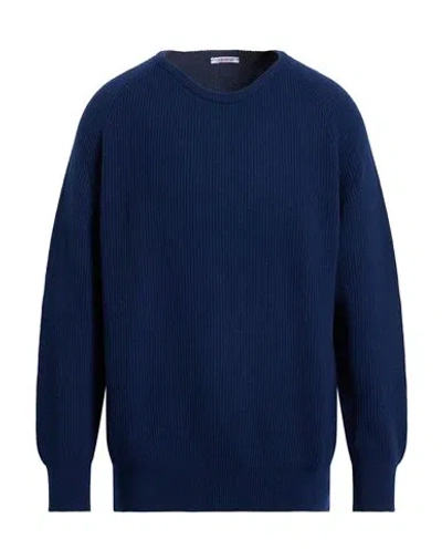 Gioferrari Man Sweater Navy Size 50 Virgin Wool, Acrylic In Blue