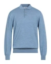 Gioferrari Man Sweater Sky Blue Size 46 Merino Wool