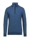 Gioferrari Man Sweater Slate Blue Size 42 Merino Wool, Acrylic In Blue