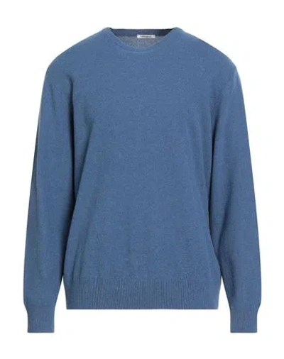 Gioferrari Man Sweater Slate Blue Size 44 Merino Wool, Viscose, Polyamide, Cashmere