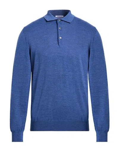 Gioferrari Man Sweater Slate Blue Size 46 Merino Wool