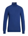 Gioferrari Man Turtleneck Blue Size 44 Merino Wool In Blue