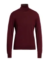 Gioferrari Man Turtleneck Burgundy Size 40 Merino Wool