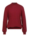 Gioferrari Man Turtleneck Burgundy Size 50 Merino Wool In Red