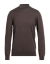 Gioferrari Man Turtleneck Dark Brown Size 48 Merino Wool