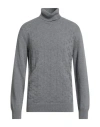 Gioferrari Man Turtleneck Grey Size 42 Merino Wool, Cashmere In Gray