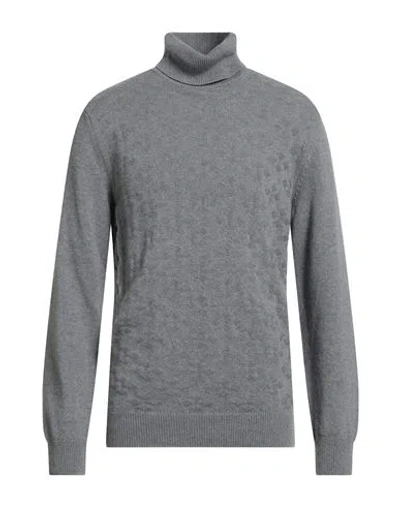 Gioferrari Man Turtleneck Grey Size 42 Merino Wool, Cashmere In Gray