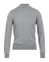 Gioferrari Man Turtleneck Grey Size 44 Merino Wool In Green