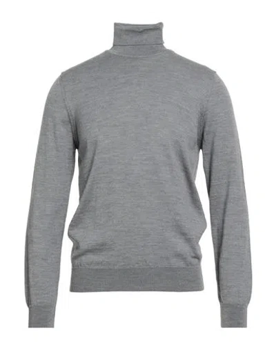 Gioferrari Man Turtleneck Grey Size 50 Merino Wool In Gray