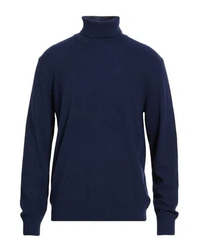 Gioferrari Man Turtleneck Midnight Blue Size 46 Wool, Viscose, Polyamide, Cashmere