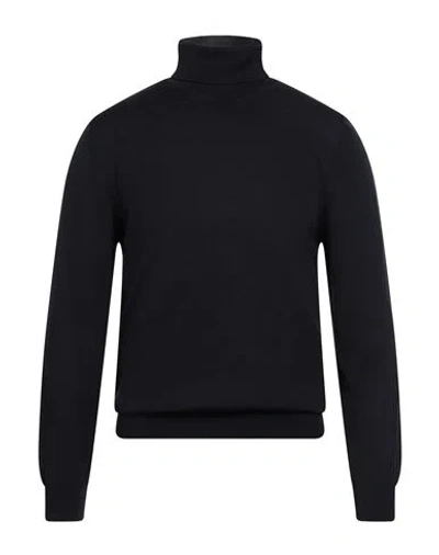 Gioferrari Man Turtleneck Navy Size 50 Merino Wool In Blue
