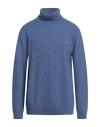 Gioferrari Man Turtleneck Pastel Blue Size 46 Merino Wool, Cashmere