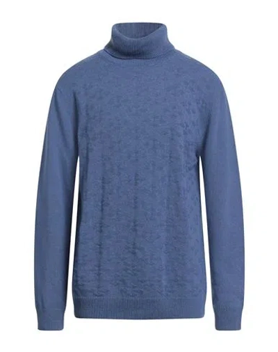 Gioferrari Man Turtleneck Pastel Blue Size 46 Merino Wool, Cashmere