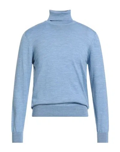 Gioferrari Man Turtleneck Sky Blue Size 50 Wool