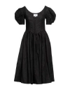 Gioia Woman Midi Dress Black Size 2 Linen In Black