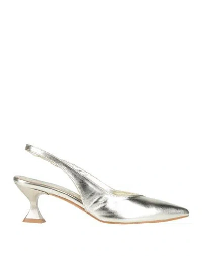 Gioia.a. Gioia. A. Woman Pumps Platinum Size 8 Leather