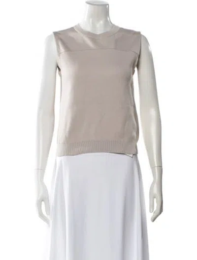 Pre-owned Giordano Crew Neck Sleeveless Top In Neutral