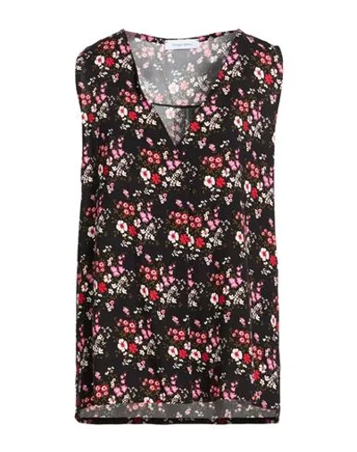 Giorgia  & Johns Giorgia & Johns Woman Top Black Size L Viscose In Multi