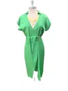 Giorgia Jo Women's Shimmer Satin Dress In Green