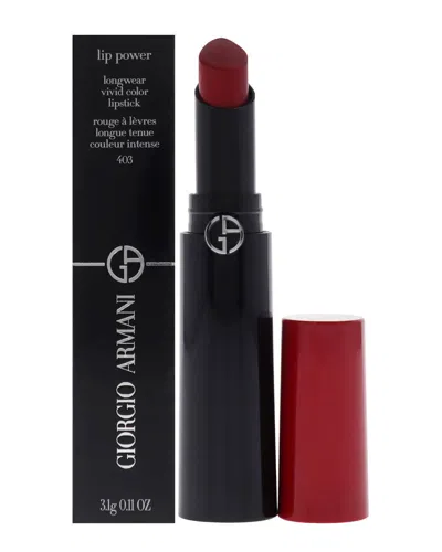 Giorgio Armani 0.11oz Lip Power Longwear Vivid Color Lipstick - 403 Fighter