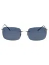 Giorgio Armani Matte Gunmetal Metal Sunglasses In Neutral