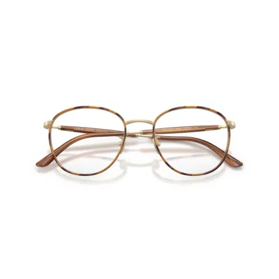 Giorgio Armani 0ar5161j Thin Metal Frame Eyeglasses With Tortoiseshell Accents In Neutral