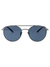 Giorgio Armani Men's Round Sunglasses In 337819 Matte Gunmetal