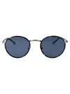 Giorgio Armani Matte Gunmetal Metal Sunglasses