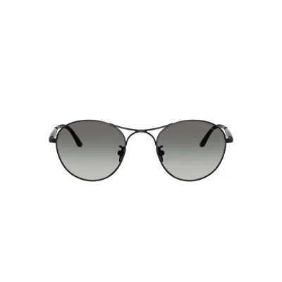 Giorgio Armani 0ar6177 Round Gradient Lens Sunglasses With Double Bridge Design In Pattern