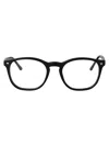Giorgio Armani Matte Black Acetate Glasses In Black