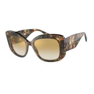 Pre-owned Giorgio Armani 0ar8150 Sunglasses Women Black Square 53mm 100% Authentic In Gradient Brown