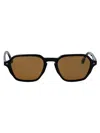 Giorgio Armani Black Acetate Sunglasses In Brown
