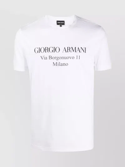 GIORGIO ARMANI 11 COTTON JERSEY CREW NECK T-SHIRT