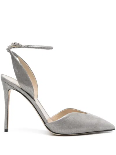 Giorgio Armani 120mm Suede Pumps In Grey