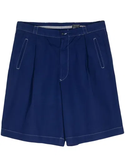 Pre-owned Giorgio Armani 1990s Cotton Bermuda Shorts In Blue