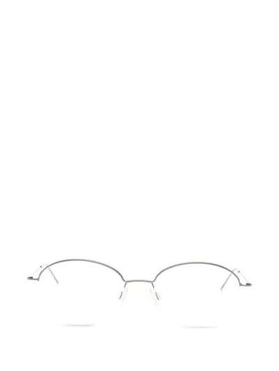 Pre-owned Giorgio Armani 1990s Round-frame Glasses In Gray