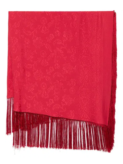 Pre-owned Giorgio Armani 1990s Silk Scarf In Red