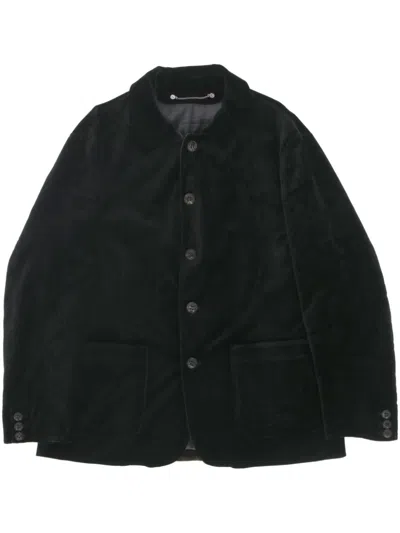 Pre-owned Giorgio Armani 1990s Velour Jacket In Black