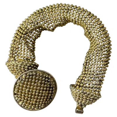 Pre-owned Giorgio Armani 1990s Vintage Gilded Metal Bracelet By  In Multi