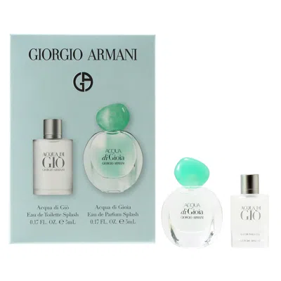 Giorgio Armani 2 Pc Set - Acqua Di Gio 5ml Edt/acqua Di Gioia 5 ml Edp