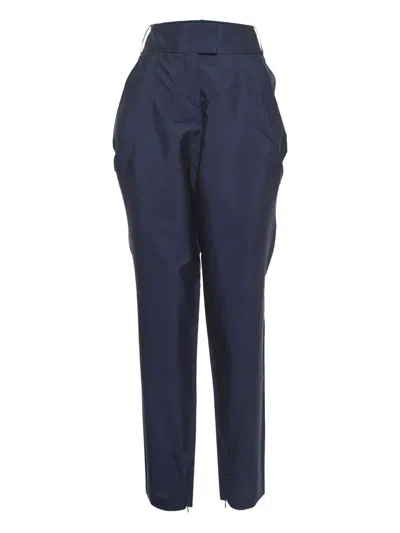 Pre-owned Giorgio Armani 2010 Pleated Trousers In Blue